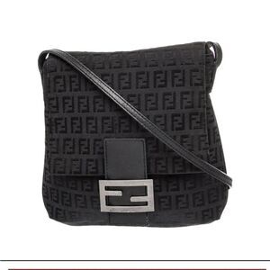 Fendi Zucchino FF Messenger Bag Vintage